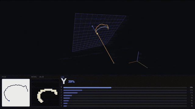 Air writing pipeline demo